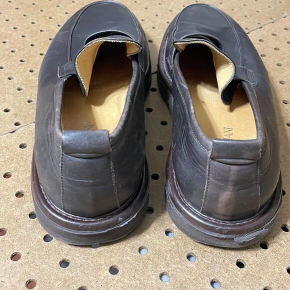 Giorgio Armani Penny Loafer Shoes Vibram Italy Brown Size US 11.5 / EU 44.5 Men main image 6